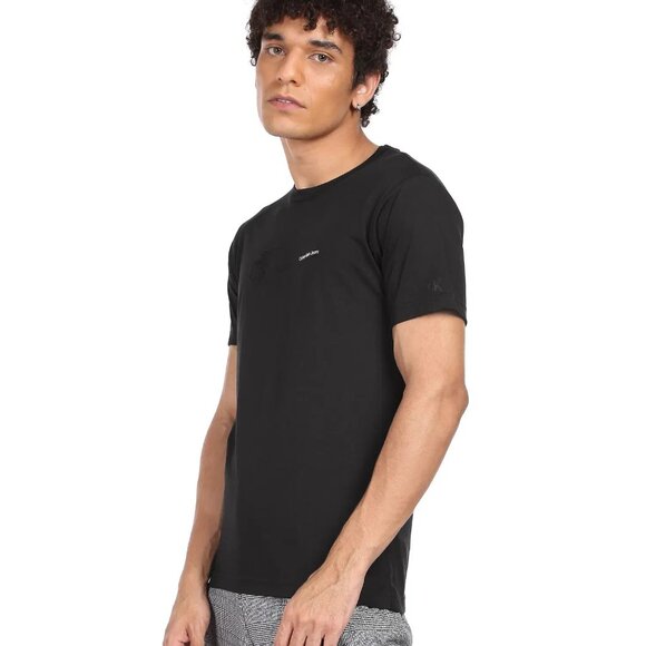 Calvin Klein Men's Black Classic Fit Short Sleeve Casual T-Shirt Size L - Picture 1 of 6